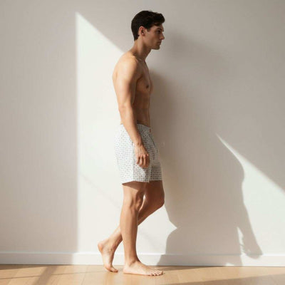 The Polka White Cotton Boxer Shorts