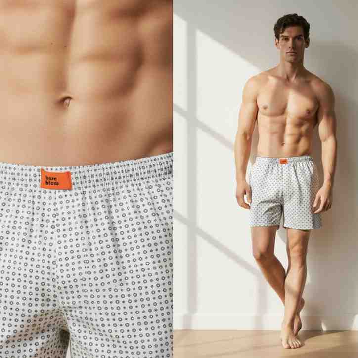 The Polka White Cotton Boxer Shorts