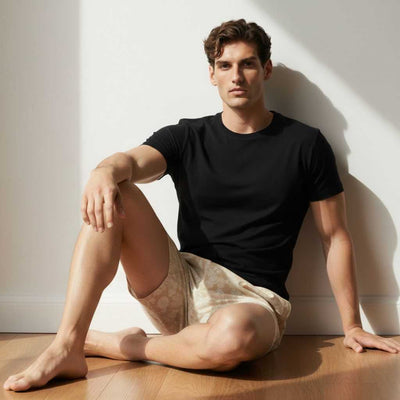 The Floral Print Cream Rayon Boxer Shorts