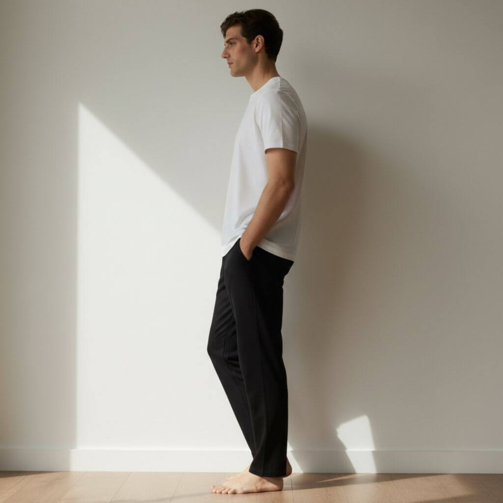 The Solid Black Rayon Men PJ Pant