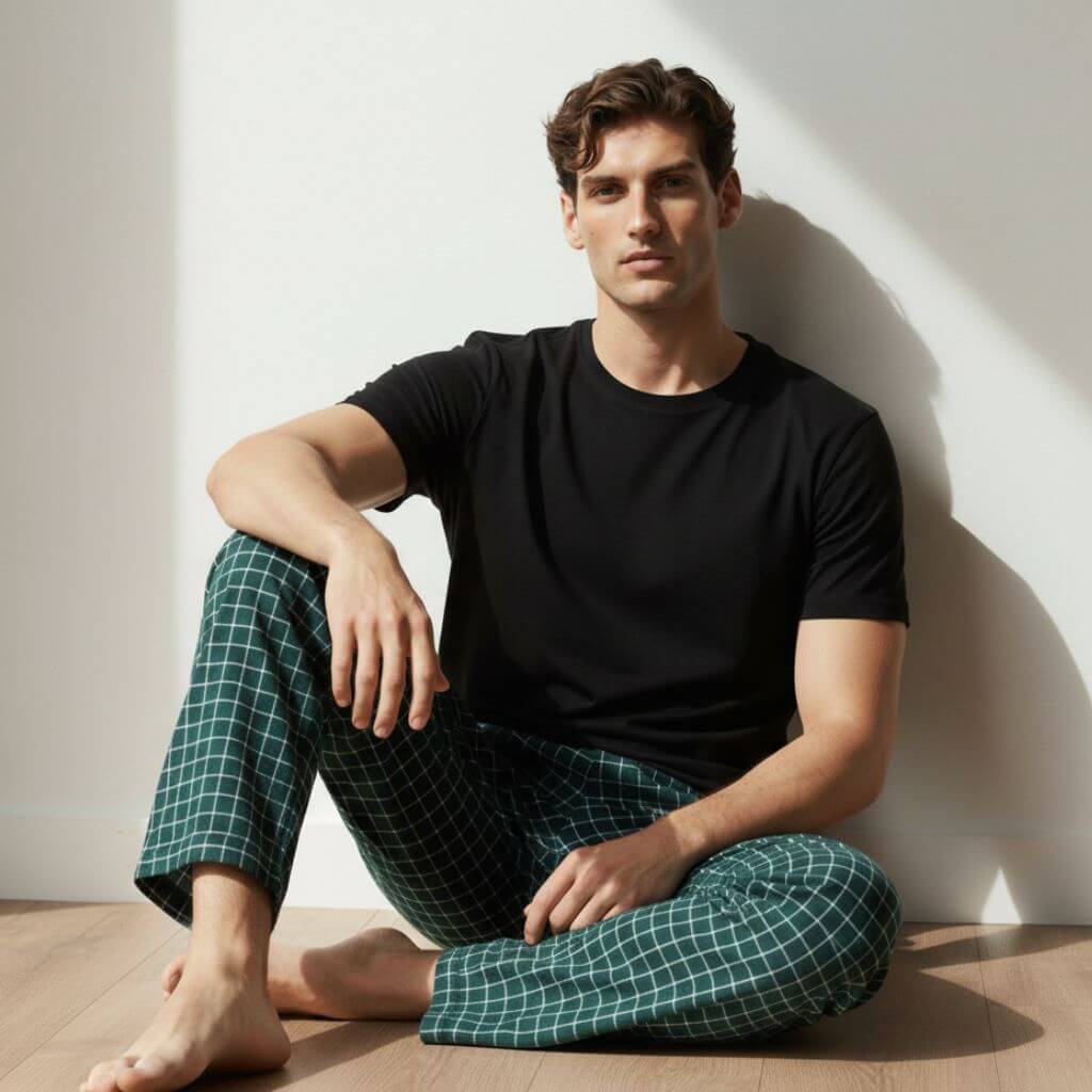The Graph Check in Green Men PJ Pant