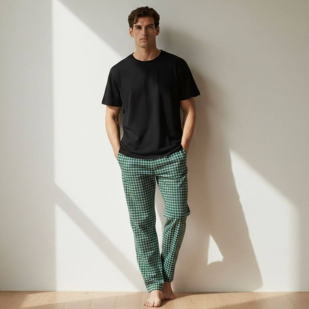 The Graph Check in Green Men PJ Pant