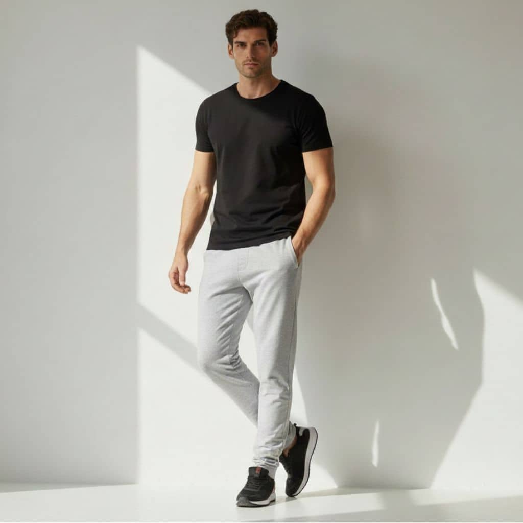 The Grey Melange 90s Joggers