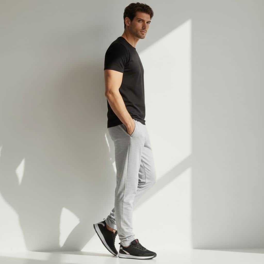 The Grey Melange 90s Joggers