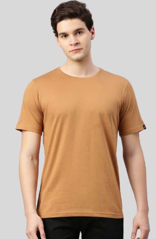 The Pearl Brown Crew Neck T-Shirt For Men