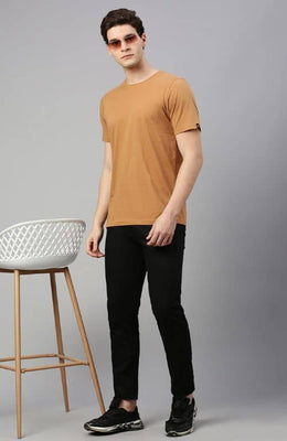 The Pearl Brown Crew Neck T-Shirt For Men