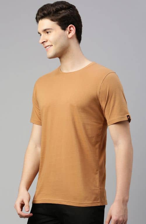 The Pearl Brown Crew Neck T-Shirt For Men