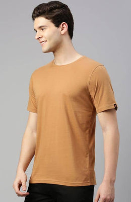 The Pearl Brown Crew Neck T-Shirt For Men