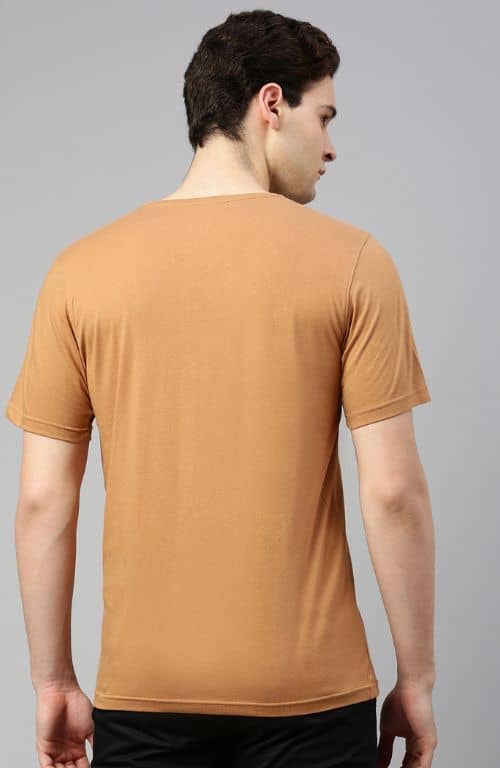 The Pearl Brown Crew Neck T-Shirt For Men