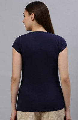 The Great Blue Crew Neck T-Shirt For Women