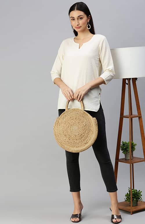 The Imprerial Cream Women Top