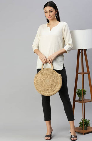 The Imprerial Cream Women Top