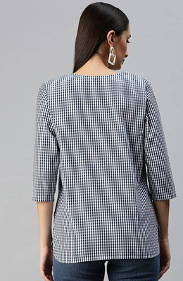The Mini Gingham Checked Women Top
