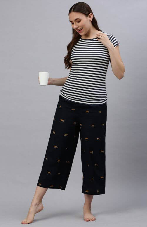 The Rich Striped Nautical Crew Neck T-Shirt For Women