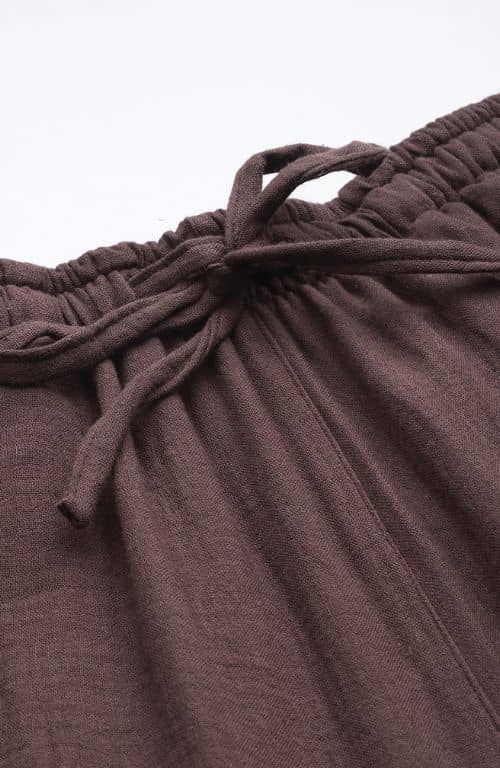 The Seal Brown Solid Women Wide Leg