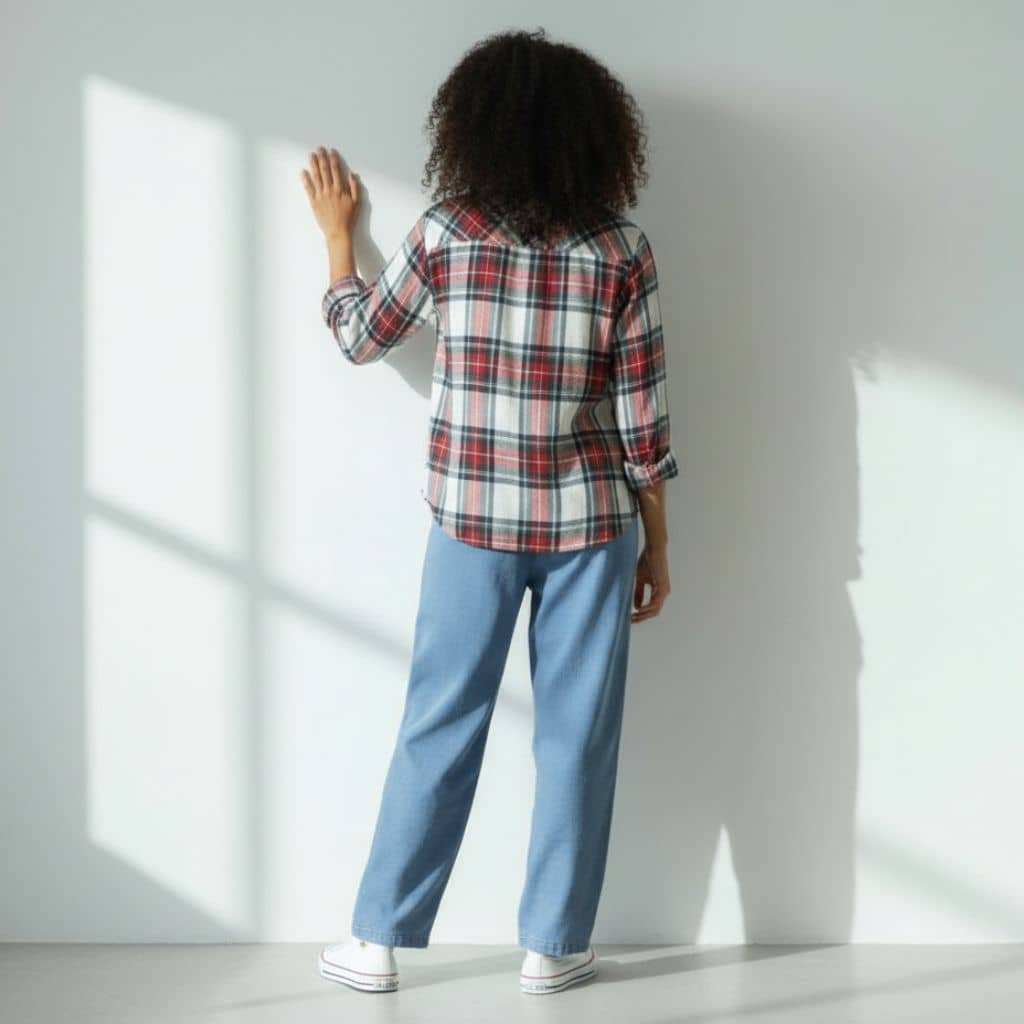 The Classic Red & Ivory Plaid Cotton Shirt