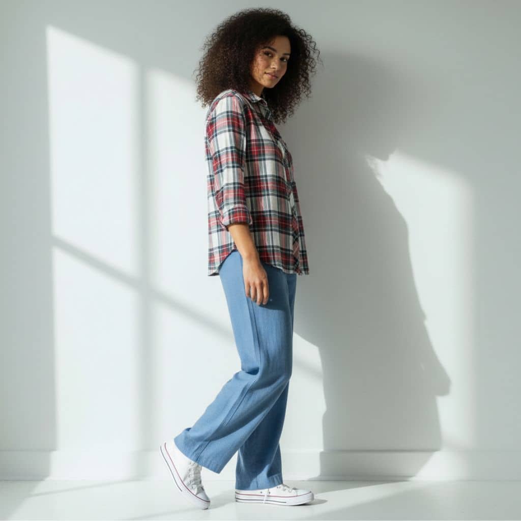 The Classic Red & Ivory Plaid Cotton Shirt