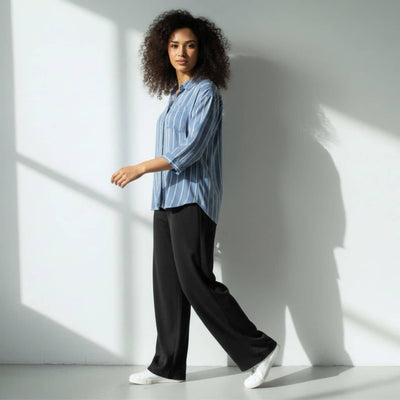 The Blue Vertical Striped Cotton Shirt