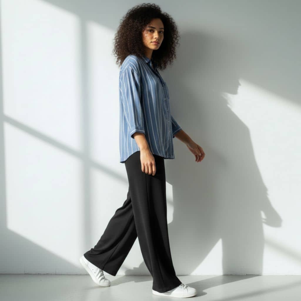 The Blue Vertical Striped Cotton Shirt