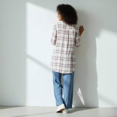 The Classic Blush Plaid Cotton Shirt