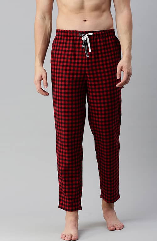 The Gingham Blackred Men PJ Pant