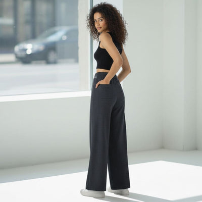 THICK in Night Blue Denim High Waist Wide Leg Trousers