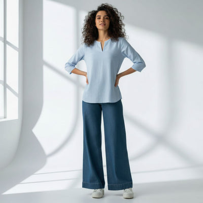 The V-Notch Neck Short Kurta (Pack of 2)