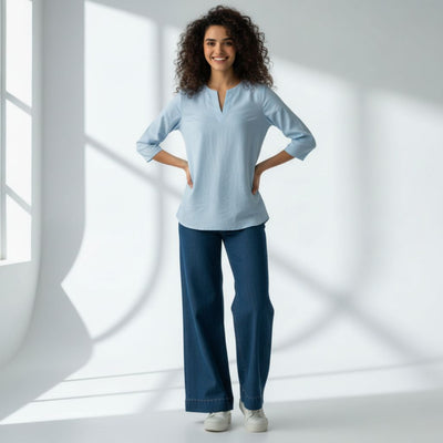 The V-Notch Neck Short Kurta (Pack of 2)