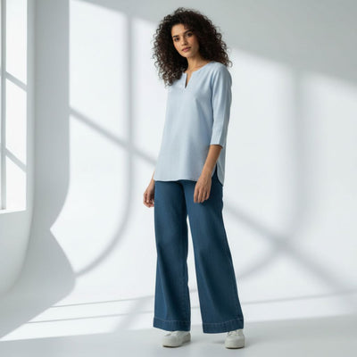 The V-Notch Neck Short Kurta (Pack of 2)