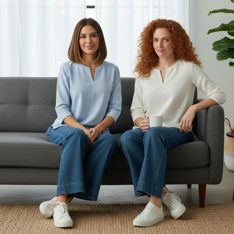 The V-Notch Neck Short Kurta (Pack of 2)