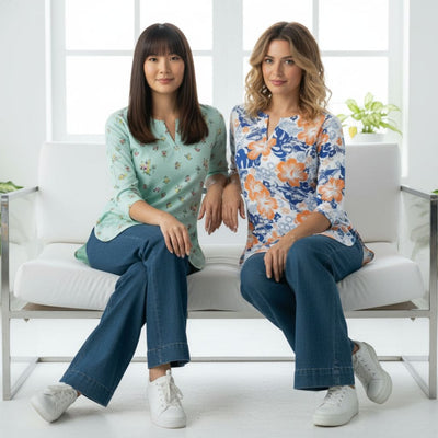 The V-Notch Neck Short Kurta (Pack of 2)