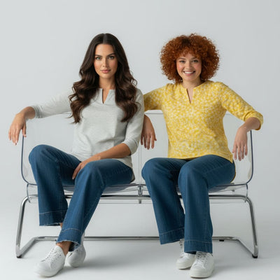 The V-Notch Neck Short Kurta (Pack of 2)