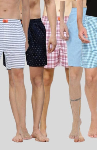 The Assort Men Boxer Combo Set - ( Pack of 5 )