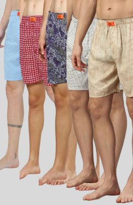 The Assort Printed Men Boxer Combo Set - ( Pack of 5 )