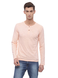 The Long Sleeve Coral Pink Henley