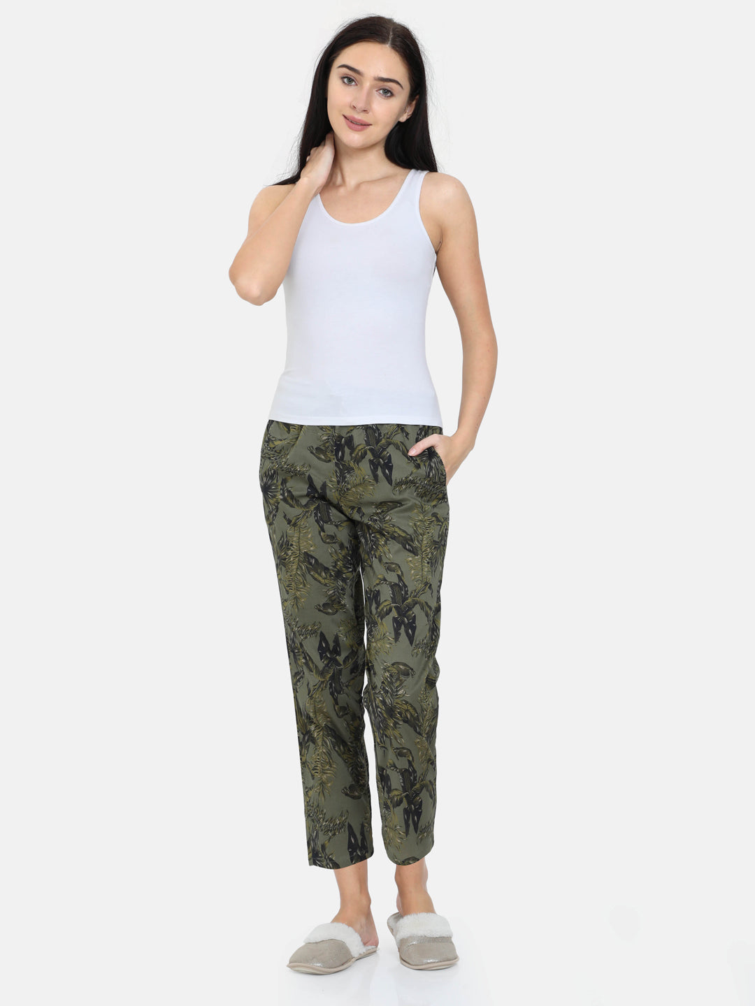 The Tropical Army Print Women PJ Pant