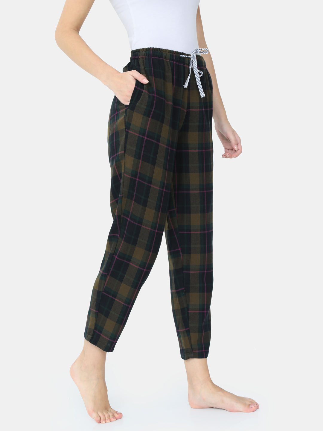 The Olive Grid Women PJ Pant