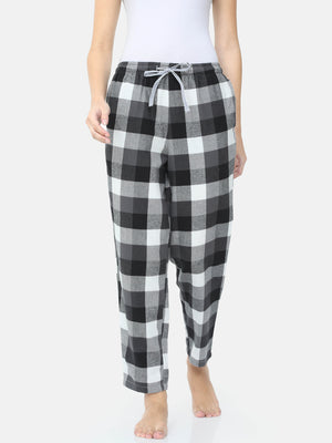 The Black & White Plaid Women PJ Pant