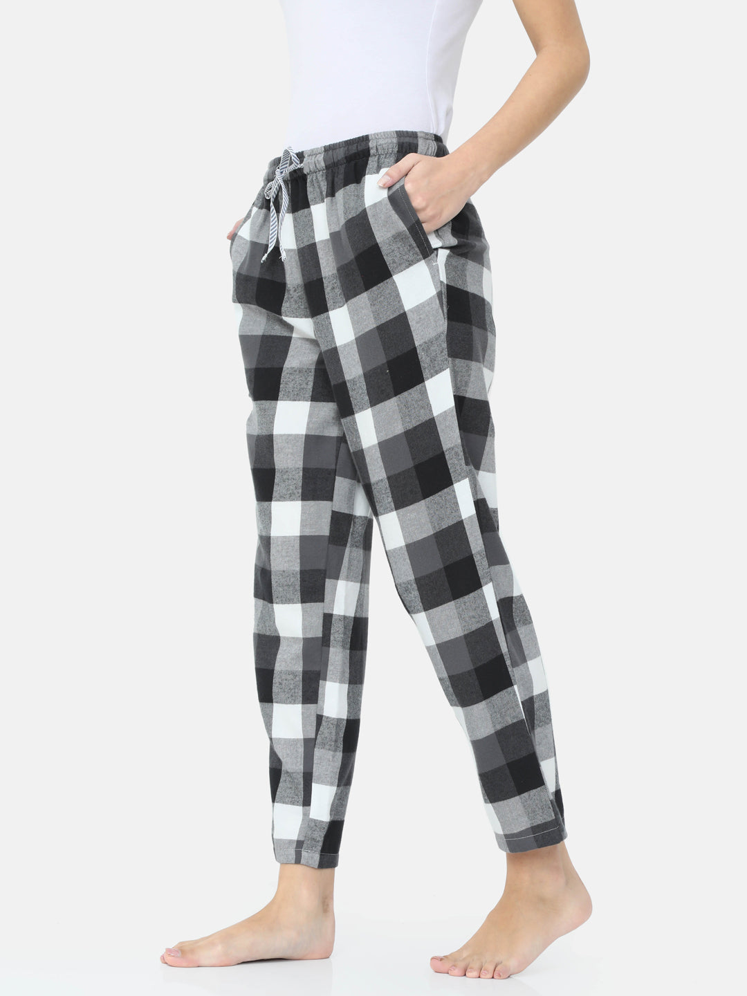 The Black & White Plaid Women PJ Pant