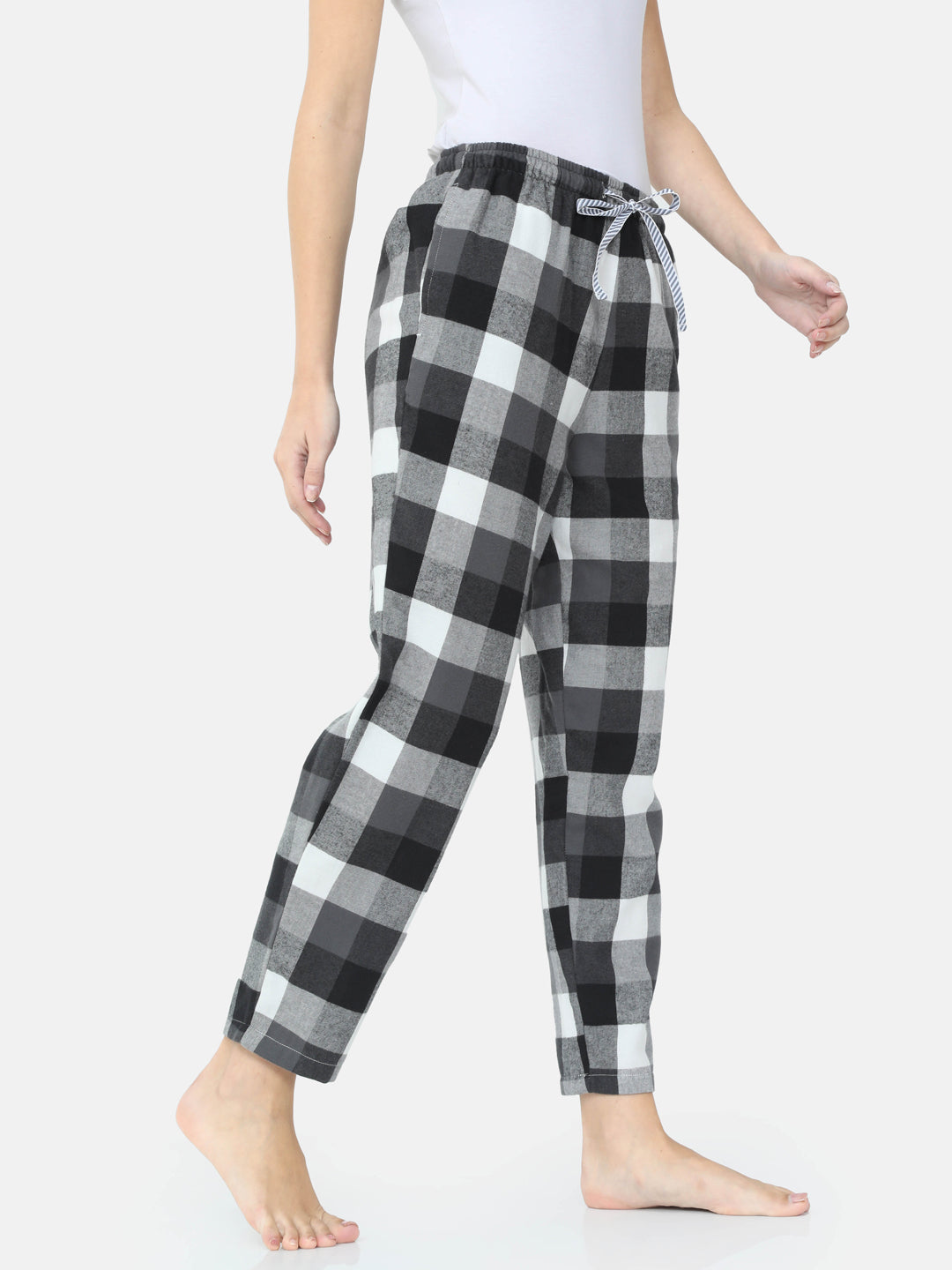 The Black & White Plaid Women PJ Pant