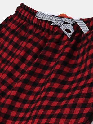 The Red And Black Checks Digital Women PJ Pant