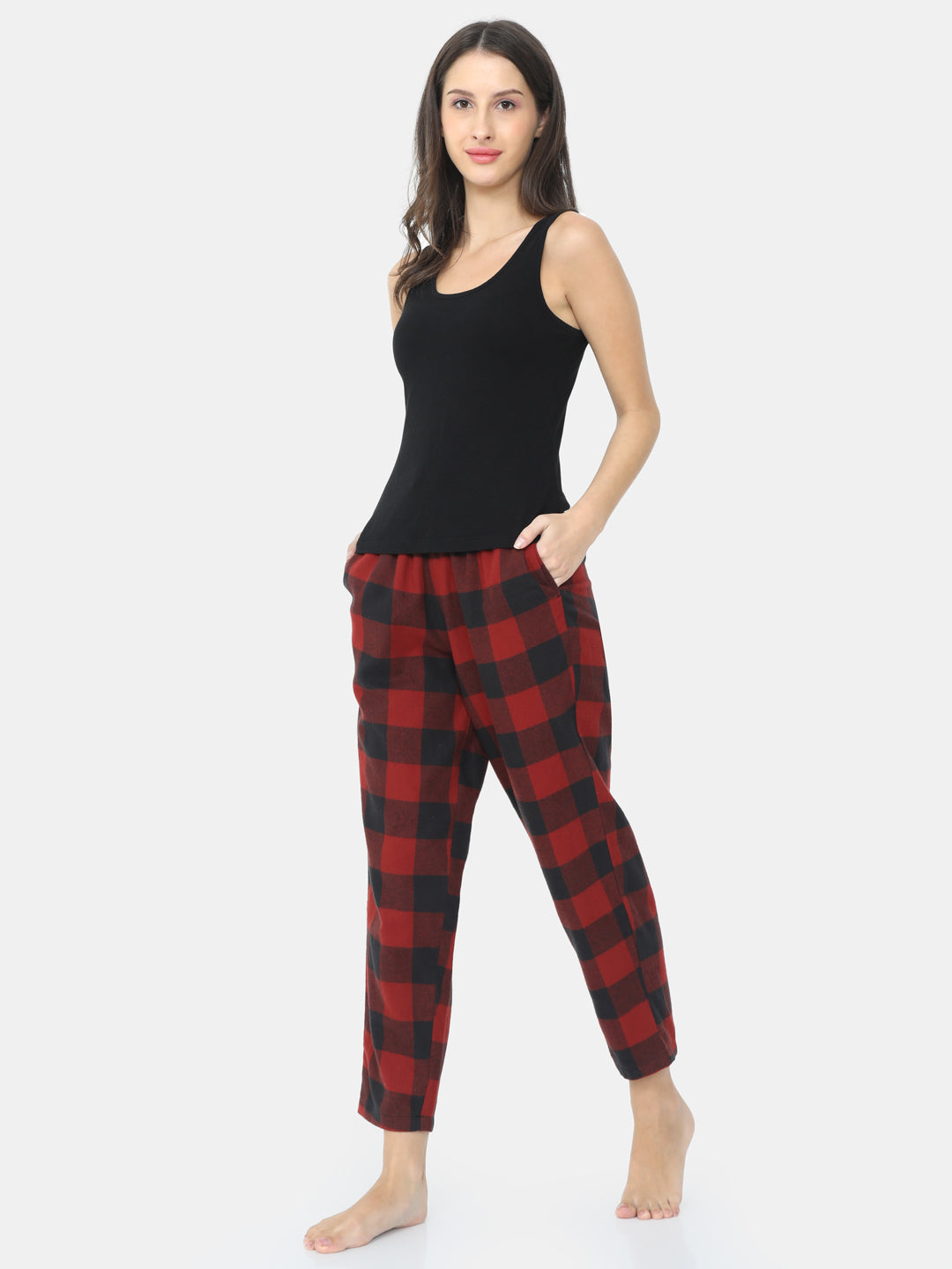 The Black Rad Plaid Women PJ Pant