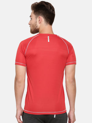 The Raglan Sleeve Athletic Tee - Red