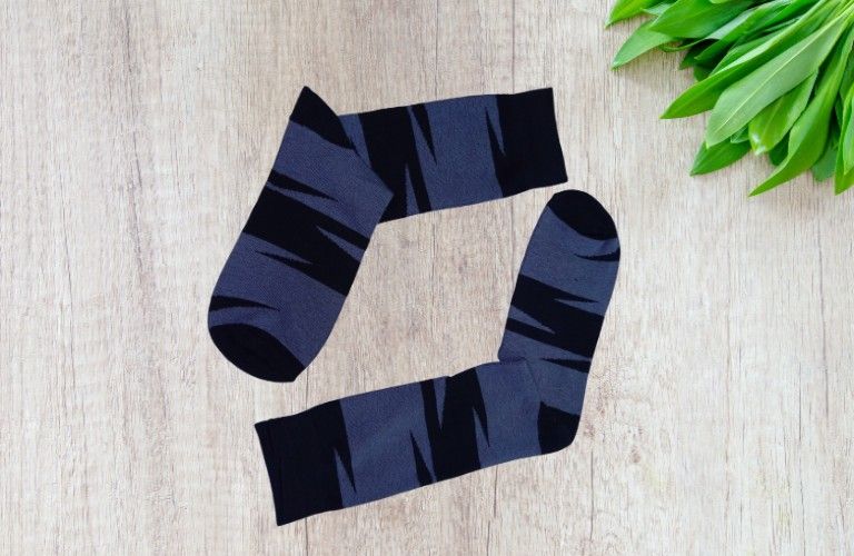 Calf Socks Blue Black