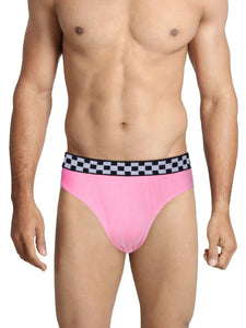 The Flamingo Pink with Racing Flag Briefs