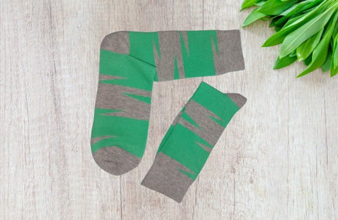 Calf Socks Green Grey