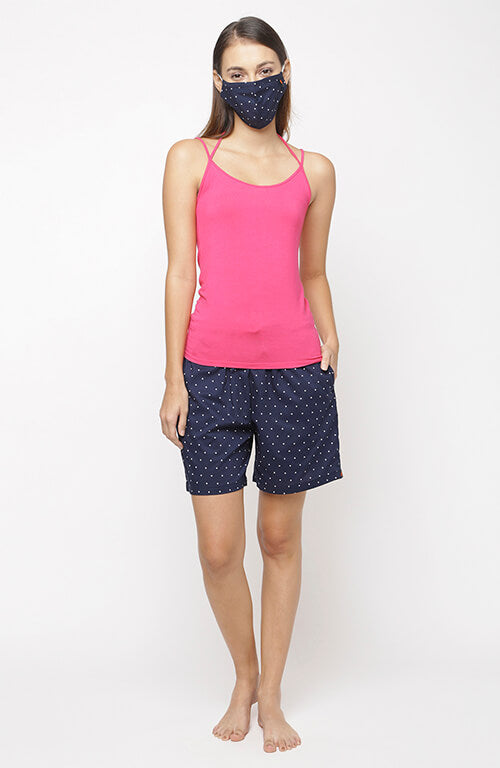 The Polka Dot Blue Women WFH Shorts