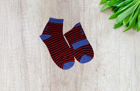 Ankle Sock Red Striper