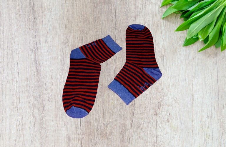 Ankle Sock Red Striper