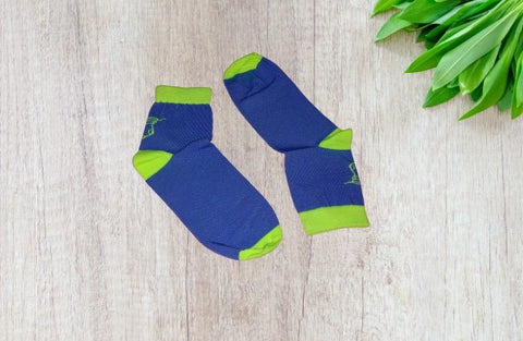 Spring Fling Ankle Socks - Blue Green